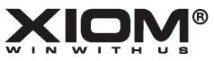 XIOM logo mustavalkoinen